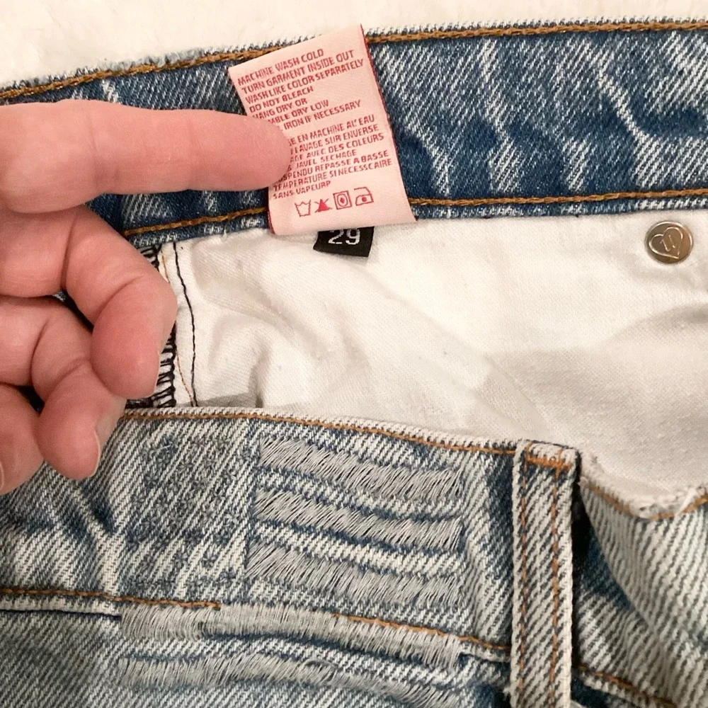 Revice 29 (US 8) Denim Women's Jeans Shorts High Rise Distressed Button Fly